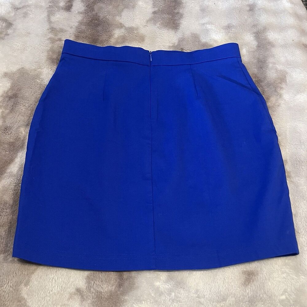Rebdolls Women’s Blue Skirt Size 1X Pockets FLAWS Pencil Bodycon Stretch - Picture 9 of 14